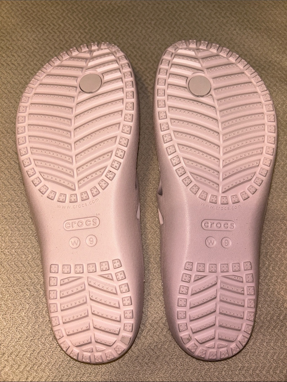 CROCS Women’s Pale Pink Kadee II Flip Flop Sandals SIZE 9 - Picture 2 of 2